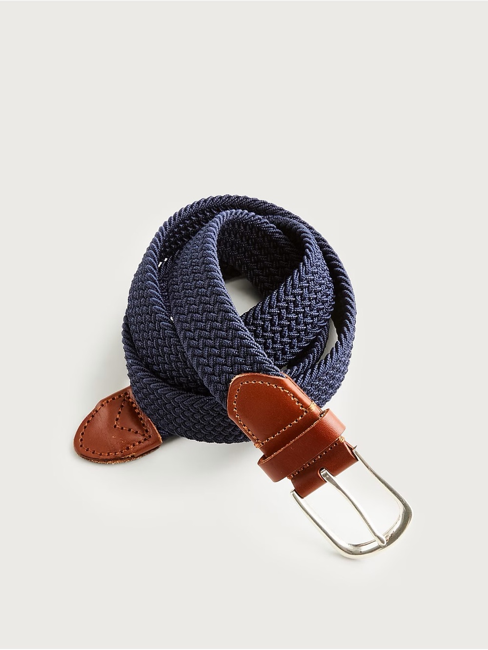 J. Crew Woven elastic belt with round buckle • size large • BO337